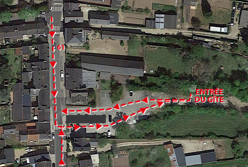 Plan d'accès au gîte O Pool Nort à Nort sur Erdre Plan d'accès au gîte O Pool Nort à Nort sur Erdre